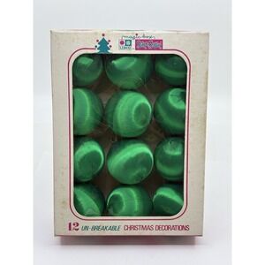VTG Lidco Unbreakable green Christmas Ornaments MADE IN USA (12)